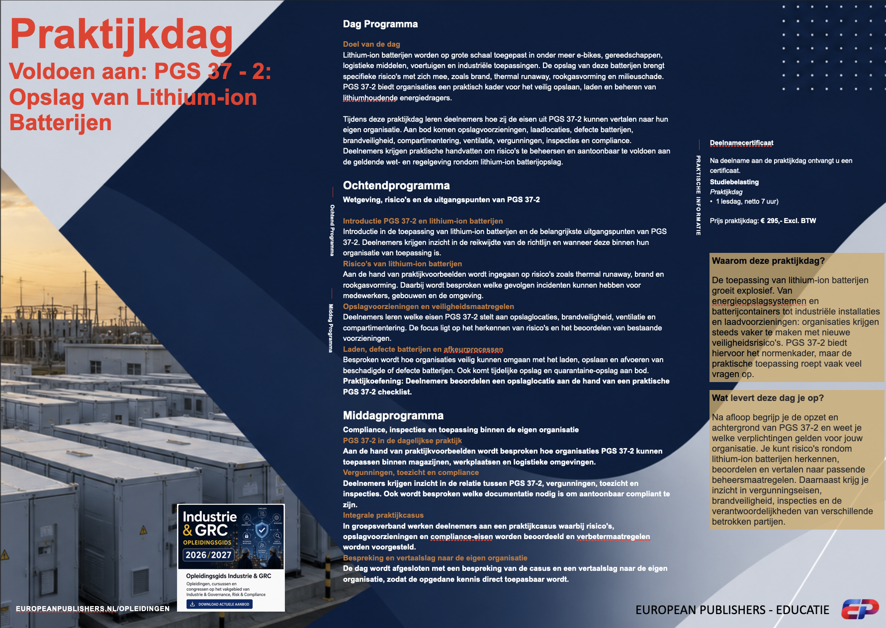 Praktijkdag: Voldoen aan PGS 37-2