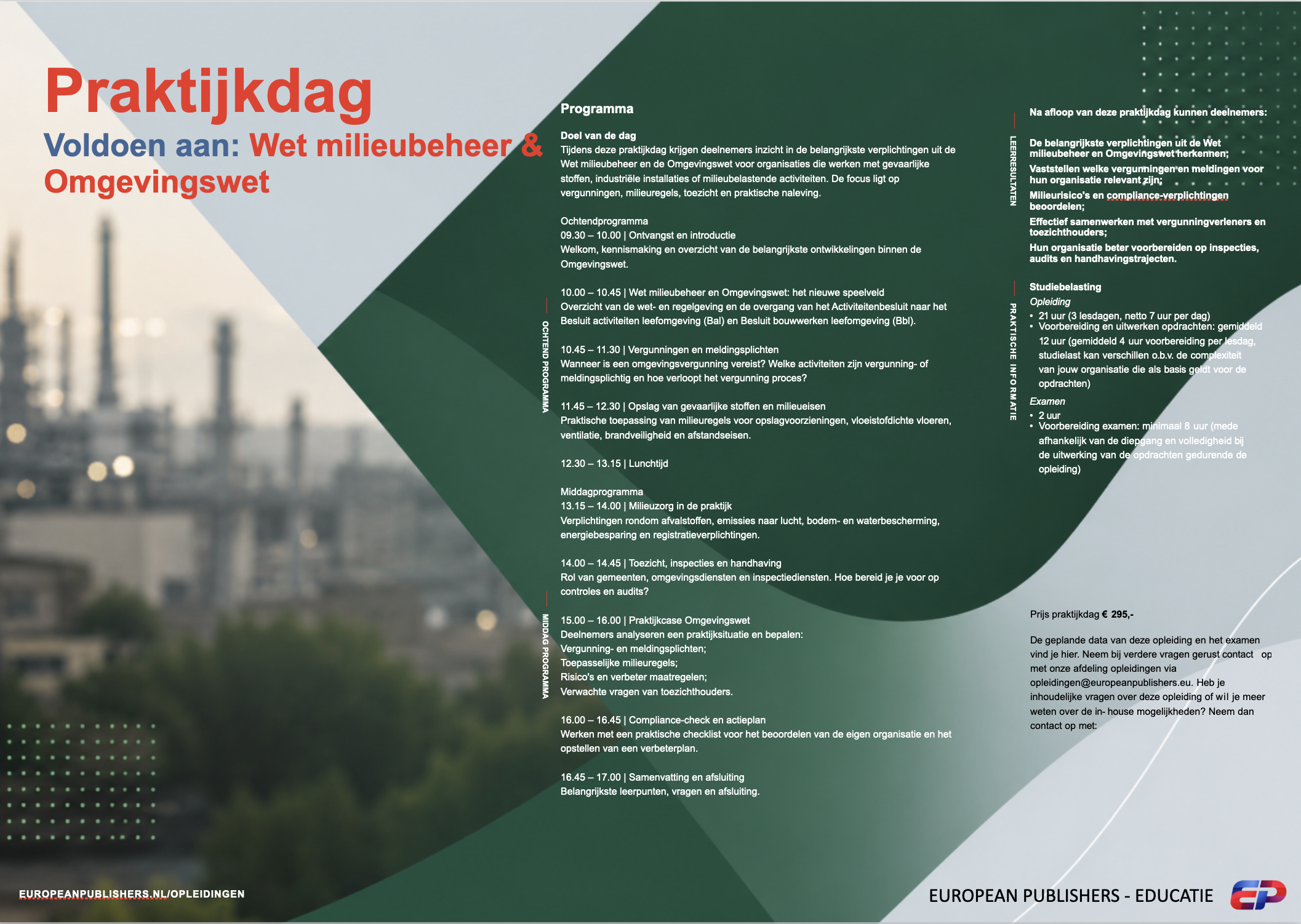 Praktijkdag: Voldoen aan: Wet milieubeheer & Omgevingswet
